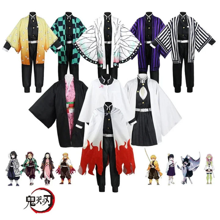 Costume Cosplay Anime – Kimono Cappotto Di Zenitsu, Giyū O Obanai, In Poliestere, Unisex, Con Stampa 3D, Per Halloween E Carnevale
