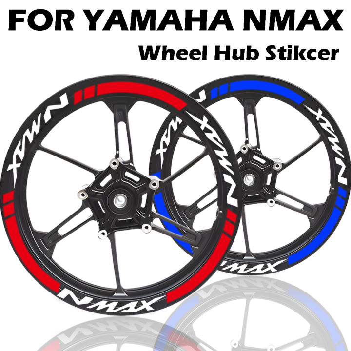 For NMAX Nmax 125 155 160 Reflective Motorcycle Wheel Hub Stickers Moto ...