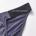 Ice Silk Briefs Men Underwear Male Wide Belt Panties U Pouch Wrinkle Back Bikini Slips Hombre Breathable Exotic Lingerie.