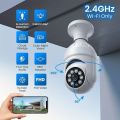 Wifi Spy Camera Bulb 360 View Day/Night Vision. 