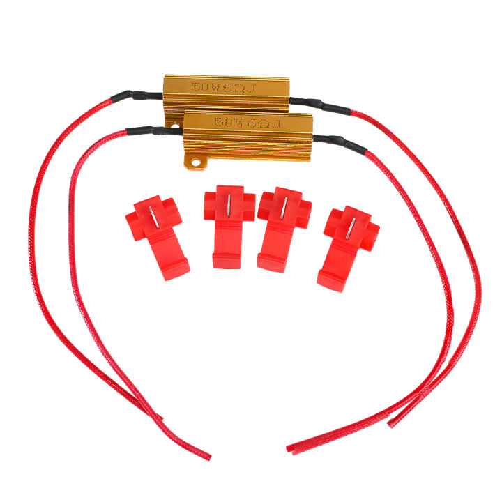 2PCS%206Ohm%2050W%20Load%20Resistor%2025W%208%20Ohm%20Anti-Flashing%20Decoder%20for%20Daytime%20Running%20LED%20Bulb%20Reverse%20Light%20Turn%20Signal%20Fog%20Lamp%20-%20Image%203