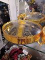 Turkish Metal Tray with Glass Lid for sweets ,Dry fruits other. 