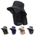 Unisex Summer Sun Hat UV Protection Bucket Cap with Neck Flap Outdoor Hunting Fishing Hiking Camping Fisherman Hat. 