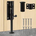 Sliding Bolt Latch Hardware：Cylindrical Bolt Latch，Heavy Solid 304 Stainless Steel，Black Surface，Applicable  Outdoor Latches. 