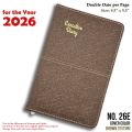 Standard Executive Diary for year 2026 Size (8.5" x 5.5") with double date per page. 
