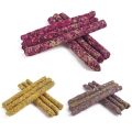 6pcs Rabbit Chew Sticks Mixed Natural Flower Chew Toys Treats For Rabbits Bunny Chinchilla Guinea Pig Hamster Molar Snacks. 
