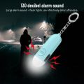 Rechargeable Personal Alarm for Women 130DB Emergency Self-Defense Security Alarm Keychain With LED Light For Kids and Elders.