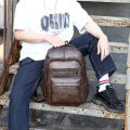High QualityUSBCharging Backpack MenPULeather Large Capacity Computer Backpack School Backpack for Teenage Boys. 