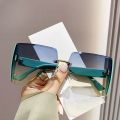 Women Fashion Rimless Beach Gradient Sunglass Original Lady Retro UV400 Eyeglasses. 