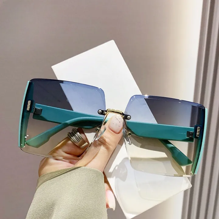 Women%20Fashion%20Rimless%20Beach%20Gradient%20Sunglass%20Original%20Lady%20Retro%20UV400%20Eyeglasses%20-%20Image%204