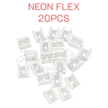 PVC rail mounting bracket for LED neon flex hose light and LED strip. 