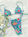 Extreme Print Bikini for Women Cut Out Swimwear Low Waist Swimsuit Micro Bikinis Set Bathing Suit Triangle Beachwear 2024. 