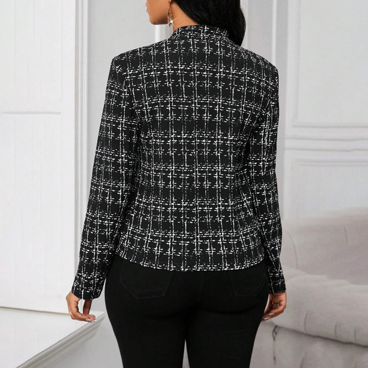 Women's%20Elegant%20Plaid%20Open%20Front%20Blazer%20%7C%20Office%20Wear%20Long%20Sleeve%20Notched%20Lapel%20Jacket%20-%20Image%202