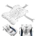New born Bath Cushion Adjustable Foldable Bathtub Mat Cushion Baby Bath Accessories Bathtub Essentiall With Buckles And 3 Safety. 
