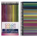 12/24 Colors Metallic Colored Pencils Lead Black Wood Color Pencil Graffiti Painting Creative Painting Color Pencil. 