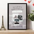 Customized Name and Photo for Happy-birthday Frame Gift, Best Gift for Friends and Family, Size 8 by 10. 