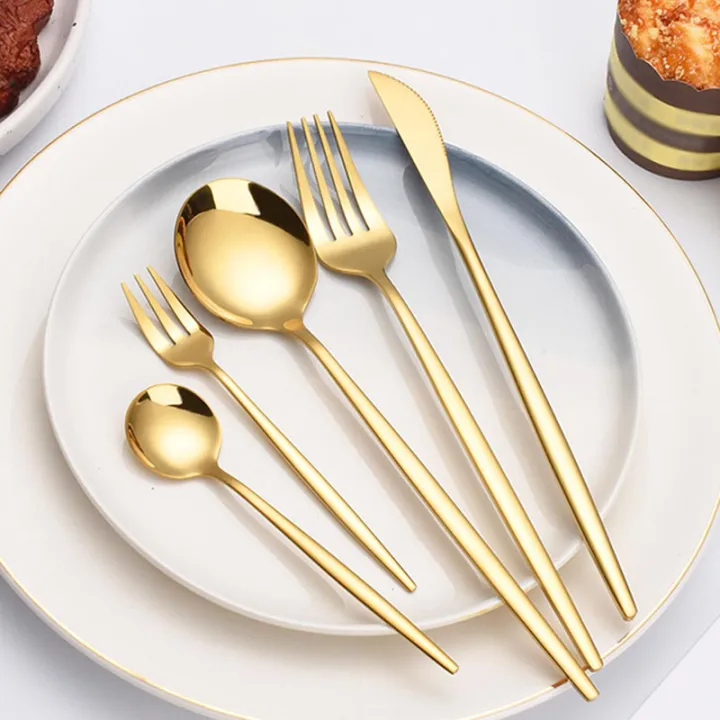 5pcs/30pcs%20Stainless%20steel%20cutlery%20set%20steak%20forks%20dessert%20spoons%20fruit%20forks%20are%20suitable%20for%20banquet%20restaurant%20guests%20-%20Image%202