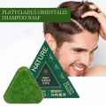 Nature Triangle Shampoo Bar - Nature Seven Green Soap  Shampoo Bar - Natural Organic Plant Based  Calming & Strengthens Hair For Men And Women - 120g. 
