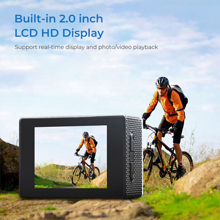 4K%20Ultra%20HD%20Action%20Camera%203MP%20900mAh%20Underwater%20Waterproof%20Case%20Outdoor%20Sports%20Helmet%20Video%20Recording%20Cameras%20With%202.0%20HD%20Screen%20-%20Image%202