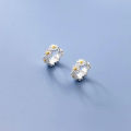 Sweet Daisy Flower Hoop Earrings For Women 2023 New Fashion Round Earrings For Wedding Party Korean Temperament Ear Jewelry K0. 