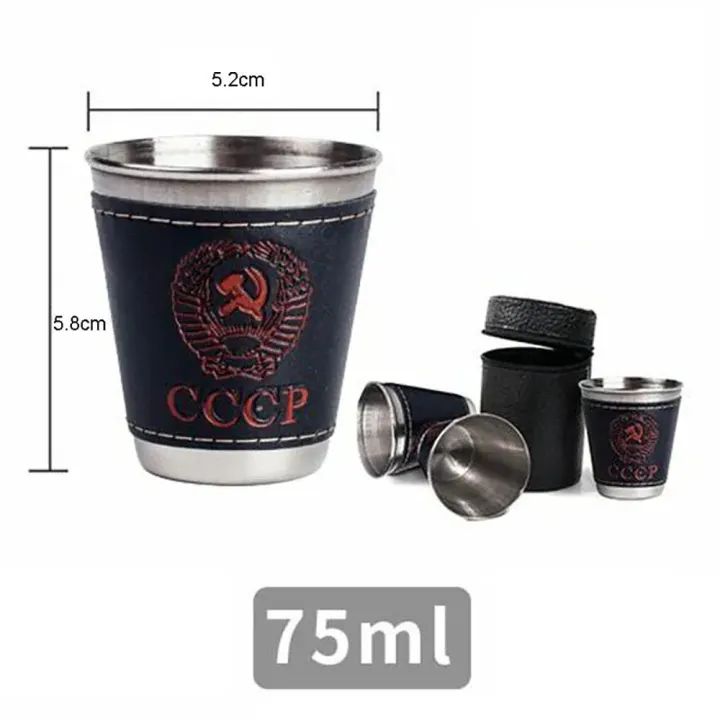4pcs%20Outdoor%20Travel%20Cups%20Set%20Camping%20Tableware%20Stainless%20Steel%20Cup%20with%20PU%20Leather%20Portable%20Coffee%20Wine%20Beer%20Whisky%20Cup%20-%20Image%203