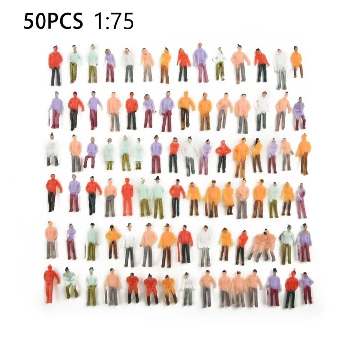 50Pcs%201:75%20Model%20Miniature%20Figures%20Model%20Scale%2019-25mm%20Painted%20Scenes%20Moing%20People%20Assorted%20Poses%20Random%20Scale%20Passenger%20-%20Image%202