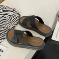 Fashionable Summer Women's Slippers Pearl Casual Beach Shoes Indoor Anti-Slip Outerwear Home Use PVC Sole Female Footwear.