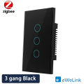 Zigbee US EWeLink Smart Wall Switch 1/2/3/4 Gang No Neutral Wire Touch Sensor LED Light Switches Smart Home Alexa Google Home lightify. 