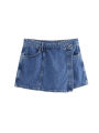 2024 Summer Denim Two Piece Set Short Sleeves Pocket Women Top Mini Skirt Shorts Fashion Casual Lady 2 Piece Sets Y2K.