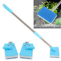 Cleaner Sc Super Long Handle Double-Sided Sponge Cleaning Brush 180° adjustable Aquarium Fish Tank Glass Window Aae. 