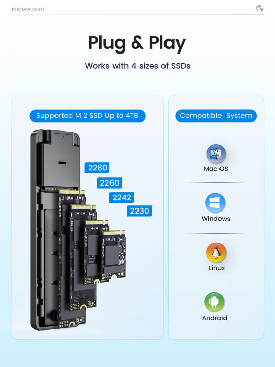 ORICO%20M.2%20NVMe%20SSD%20Enclosure%2010Gbps%20USB%203.2%20Gen2%20Case%20Box%20Simple%20Design%20Tool-free%20Support%20UASP%20for%20NVMe%20SATA%20SSD%20Gamers%20-%20Image%204