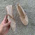 2026 Summer Women Mary Jane Shoes Embroidered Flower Brand Breathable Mesh Casual Footwear Designer Ballet Styles Female Flats. 