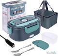 HOMEFISH 1.5 L 60W Electric Lunch Box Food Warmer Portable Food Heater for Car Or Home - Leak Proof 304 Stainless Steel Liner. 