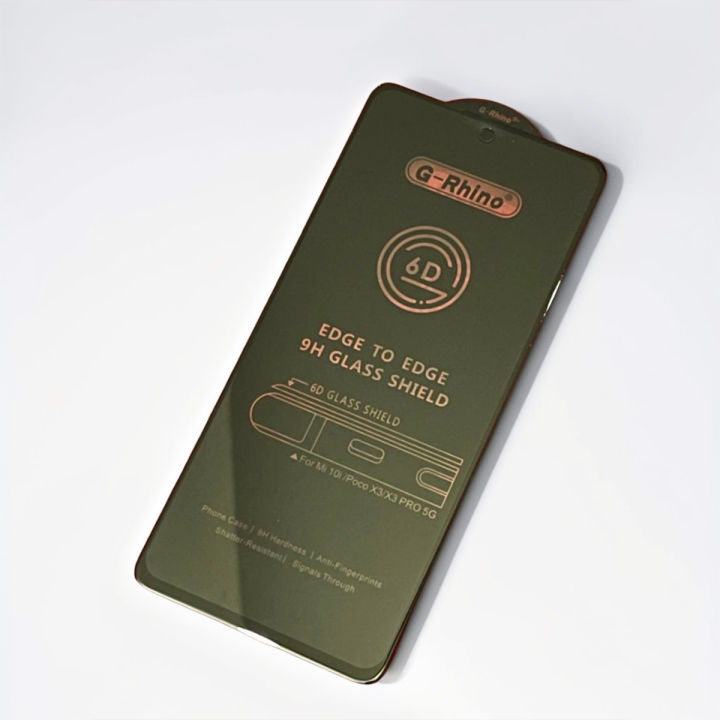 Xiaomi Poco X3 and X3 Pro OG Gorilla HD Glass Screen Protector Full Edge to Edge Black Border