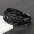 Men Genuine Leather Bracelets Multilayer Braided Rope Bracelets for Man Jewelry Bracelet Homme. 