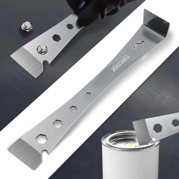 Stainless Steel Pry Bar Scraper Multi-Purpose Flat Bar Pry Tool for ...