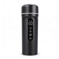 Car Portable Kettle 12V/24V Universal Black Exterior 316 Medical-Grade Stainless Steel Inner Lining Boiling with Auto Shut-Off. 