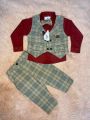 BABY BOYS/KIDS EXCLUSIVE STYLISH PARTY DRESS SET ( FULL SHIRT, FULL PANT, WAIST COAT & BOW TIE ). 