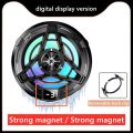 Magnetic mobile phone radiator with temperature display For iPhone Xiaomi Huawei Samsung mobile phone back clip fan game cooler. 