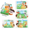 New Baby Cloth Books Visual and Auditory Training Early Educational Toys Kids Cartoon Animal Tails Book for Toddlers 12-72 Month. 