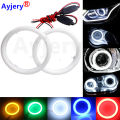 2 PCS 12V COB Angel Eyes LED Car Halo Ring Lights With Shell Cotton Lights 60mm 70mm 80mm 90mm 95mm 100mm 110mm 120mm Car Lights. 
