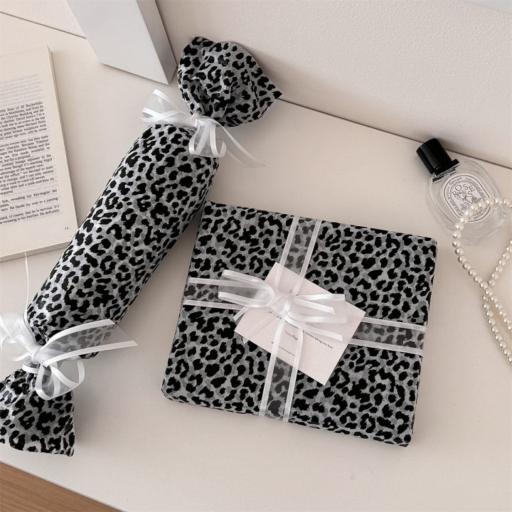 50*70cm Leopard Print Wrapping Paper DIY Handmade Holiday Color Leopard 10 Sheets Per Bag