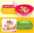 Ice Cream Toy Cart Play Set for Kids - Pretend Play Food -.