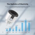 AXUS EU WiFi Smart Socket 16A Work With Tuya Smart Life Home Power Plug APP Wireless Remote Voice Control Power Control Timer. 