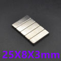 5 Pieces Magnet 25X8X3Mm Magnet Neodymium 25X8X3Mm High Power Magnet, Square 25X8X3Mm, High Suction Power, Neodymium Magnet 25mm X 8mm X 3mm. 