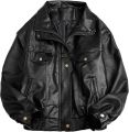 Leather Cargo Jacket Men. 