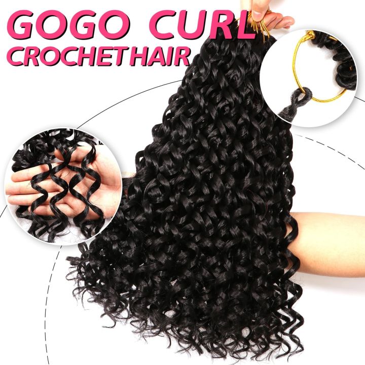 GoGo%20Curl%20Crochet%20hair%20for%20Black%20Women%20Short%20Beach%20Curl%20Bohemian%20Crochet%20Braids%20Natural%20Black%20Deep%20Wave%20synthetic%20hair%20-%20Image%204