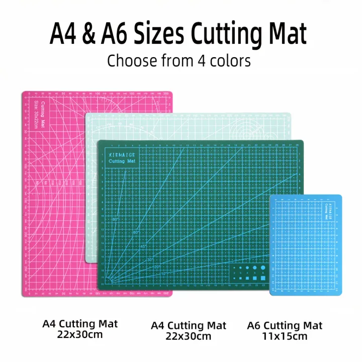 2-Piece 22cm x 30cm Rotating Sewing Mat A4, 15x11cm A6 Cutting Board ...