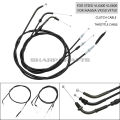 For Honda Steed VLX400 VLX600 Magna VF250 Shadow VT400 Modified Lengthen Extended Throttle Line 143CM Clutch Cable Wire 165CM. 