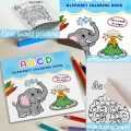 Alphabet Coloring Book for Adults - First Words & Animal Illustrations, Relaxation Art Therapy Activity Book. 